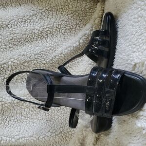 SAS Black Strappy Sandals